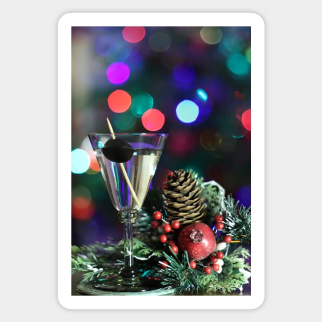 christmas martini cocktail Sticker by pinkal